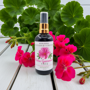Olej do pielęgnacji ciała konopny Róża Geranium 100ml